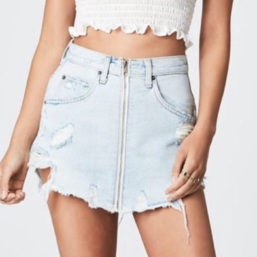 Carmar Denim Mini Skirt